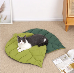 Leaf-Shaped Double-Sided Cat & Dog Floor Mattress Bed