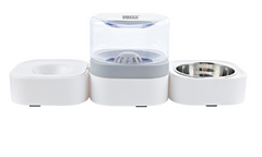 Transparent Automatic Pet Feeder with Stainless Steel Bowls