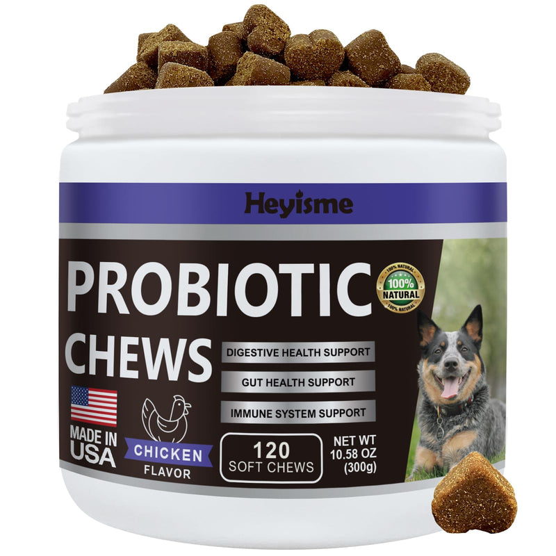 Balanced Buddy Probiotics for Dogs - Itchy Skin, Digestive Health, 120 Chews