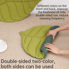 Leaf-Shaped Double-Sided Cat & Dog Floor Mattress Bed