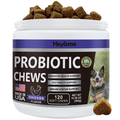 Balanced Buddy Probiotics for Dogs - Itchy Skin, Digestive Health, 120 Chews